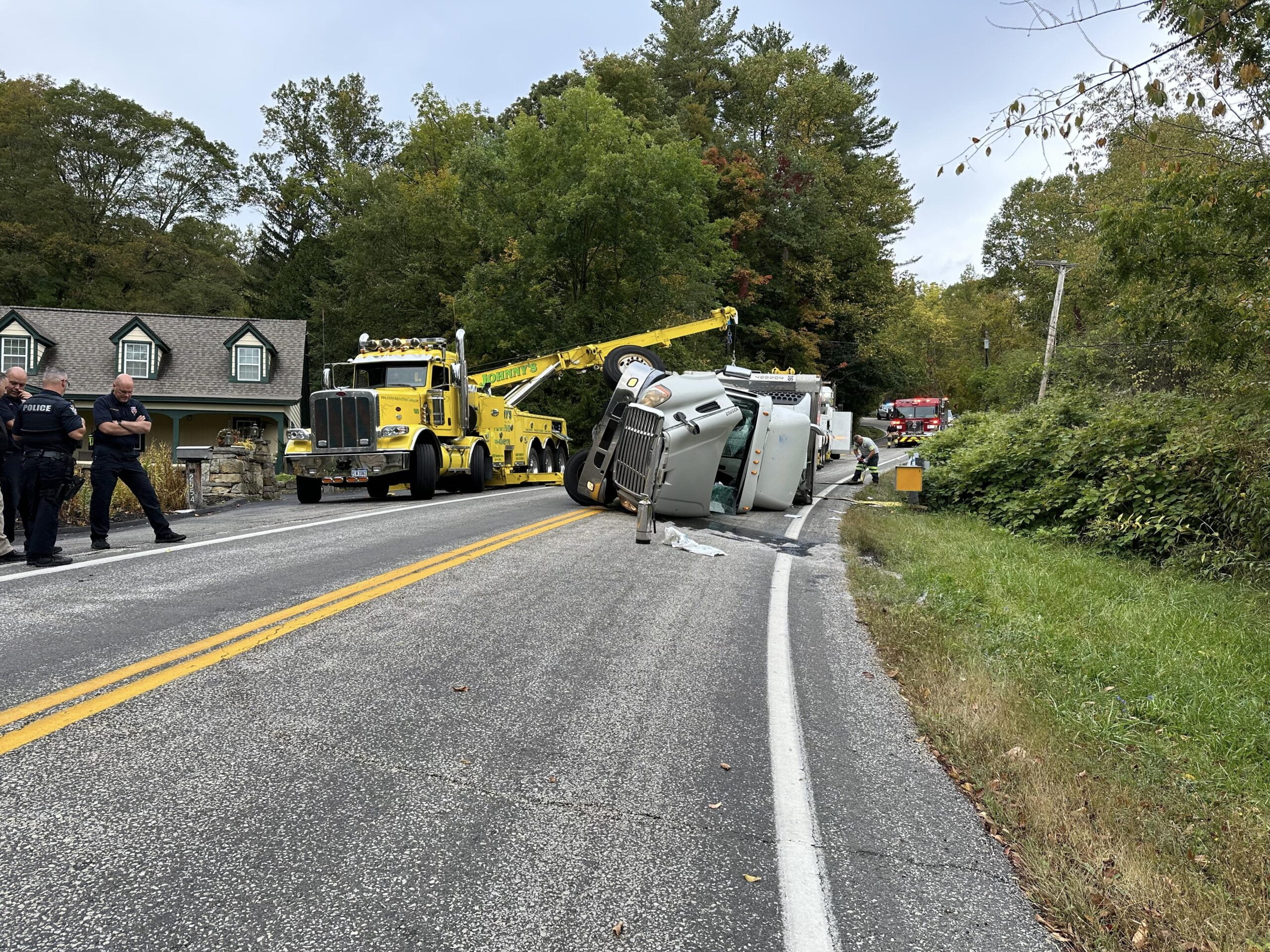 I-77 tractor trailer rollover
